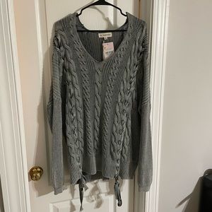 Oversized charcoal grey knitted sweater